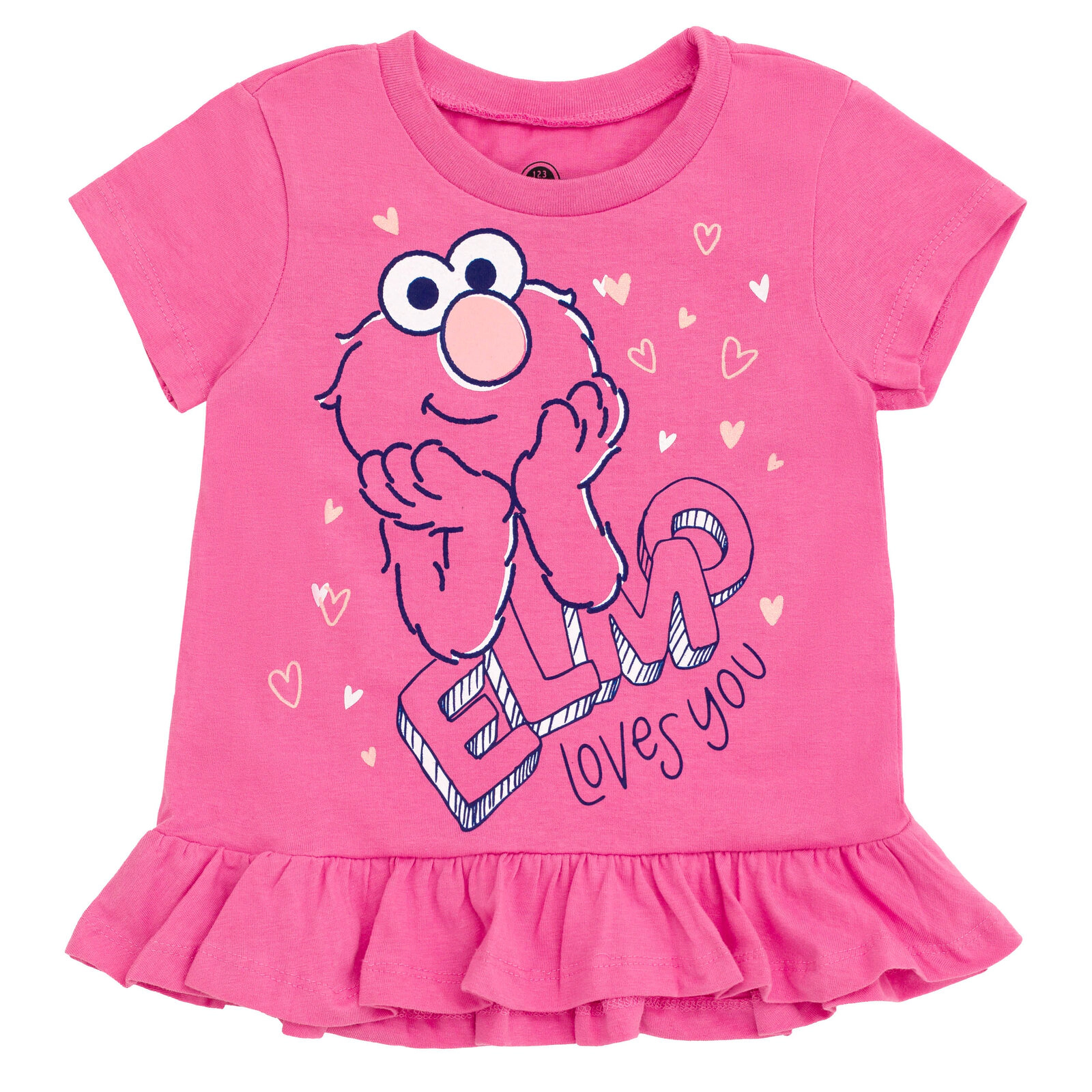 Sesame Street Girls' 3-Pack Short Sleeve Tees