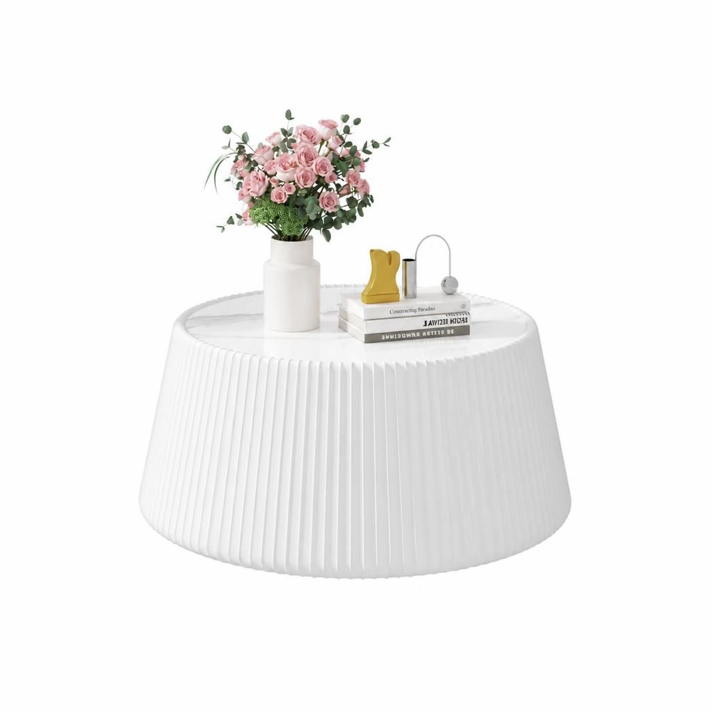 GOODSILO Round Multi Material Durable Accent Coffee Table