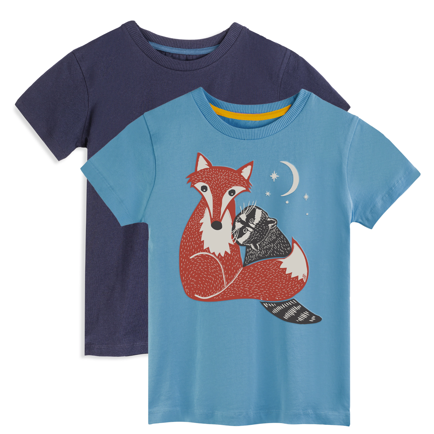 Mightly Boys Organic Cotton Short Sleeve Graphic T-Shirts, 2pack