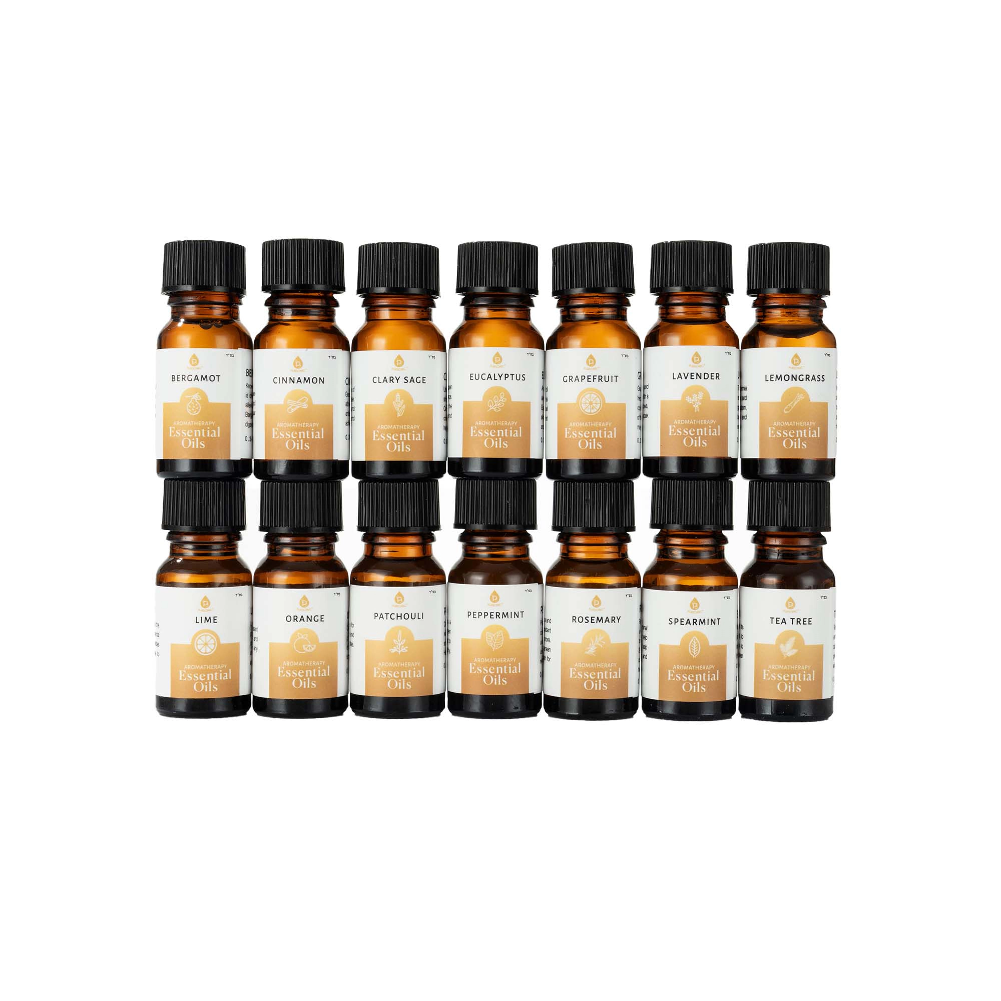 Pursonic Unisex 100% Pure Aromatherapy Essential Oil Gift Set – 14-Piece Essential Oils Collection