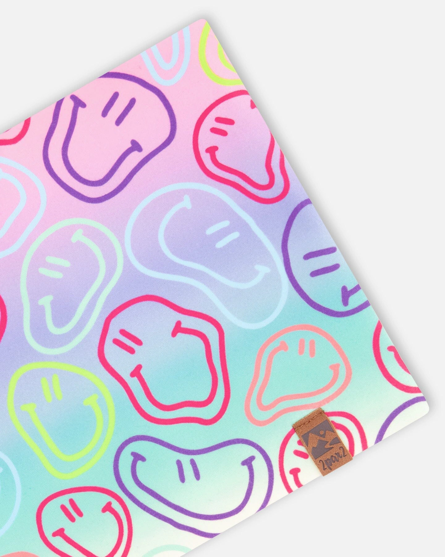 Deux par Deux Girls Stretch Jersey Neck Tube Printed Smileys - 6-24 Months