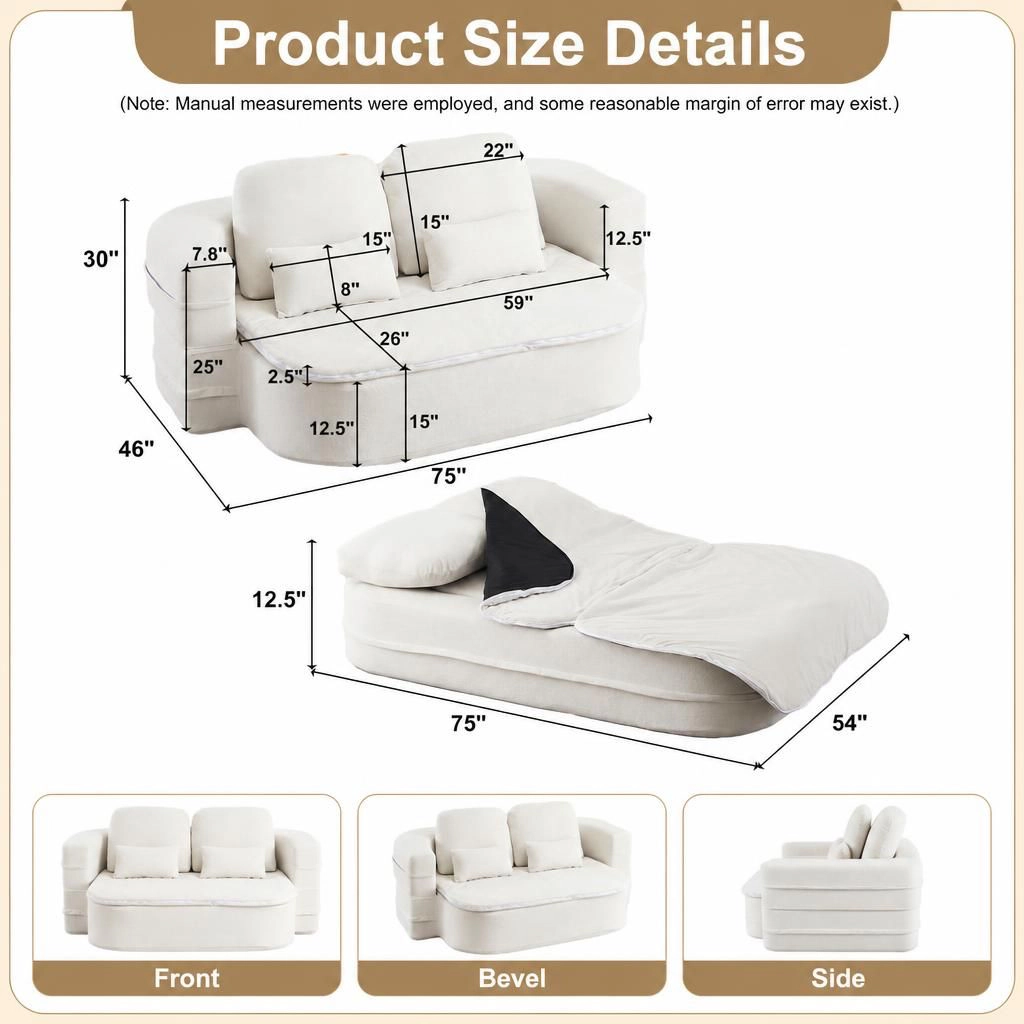 GOODSILO Soft Upholstered Modular Seating Sofa