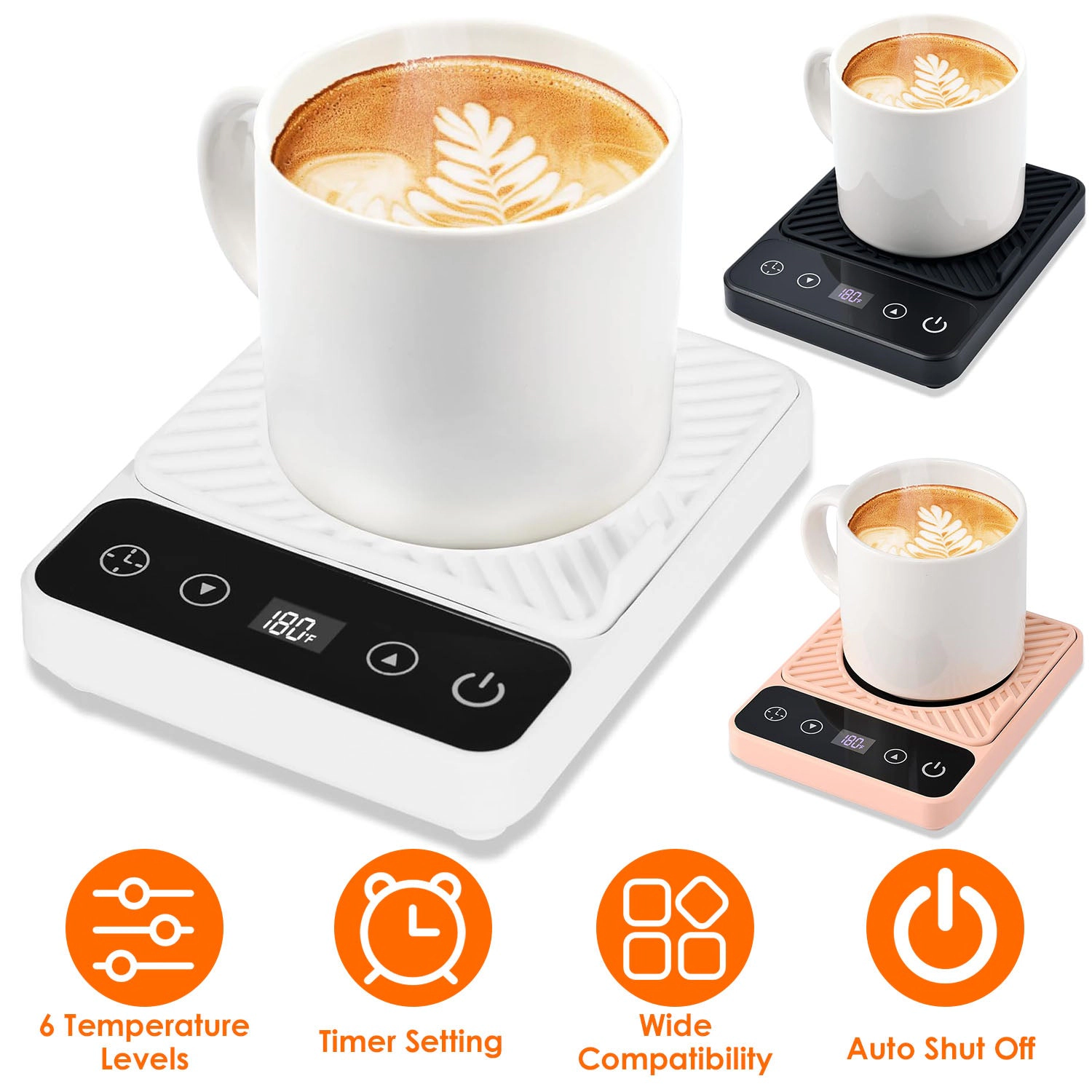 GBruno Electric Desktop Mug Warmer With Timer