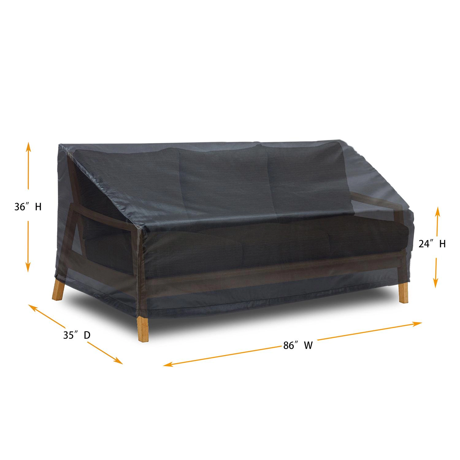 Summerset Shield Sofa Large Cover Ultimate Protection for Your Outdoor Furniture 86" x 35" x 24"/36" Mercury