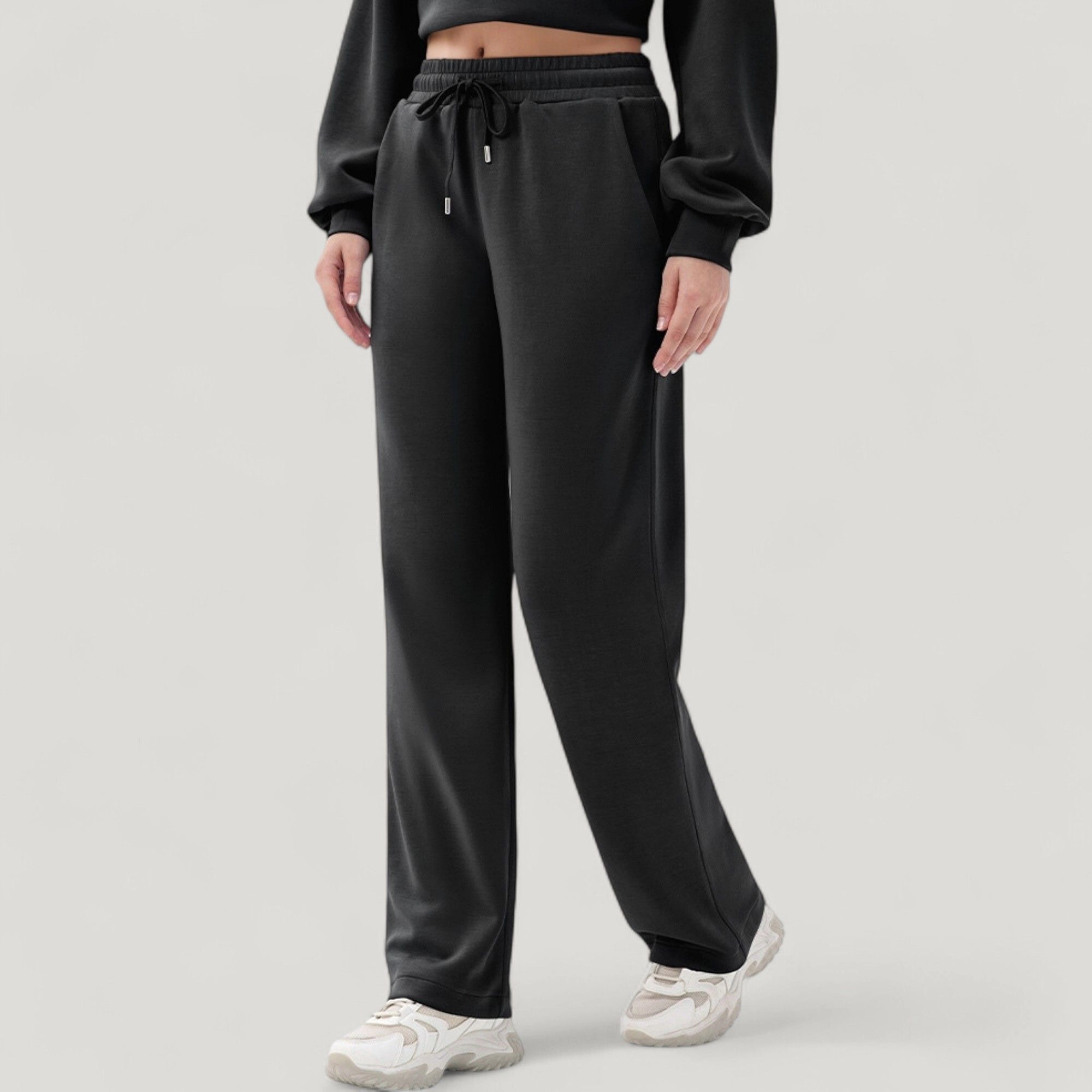 Anna-Kaci Women's Wide-Leg Lounge Pants with Elastic Drawstring Waist