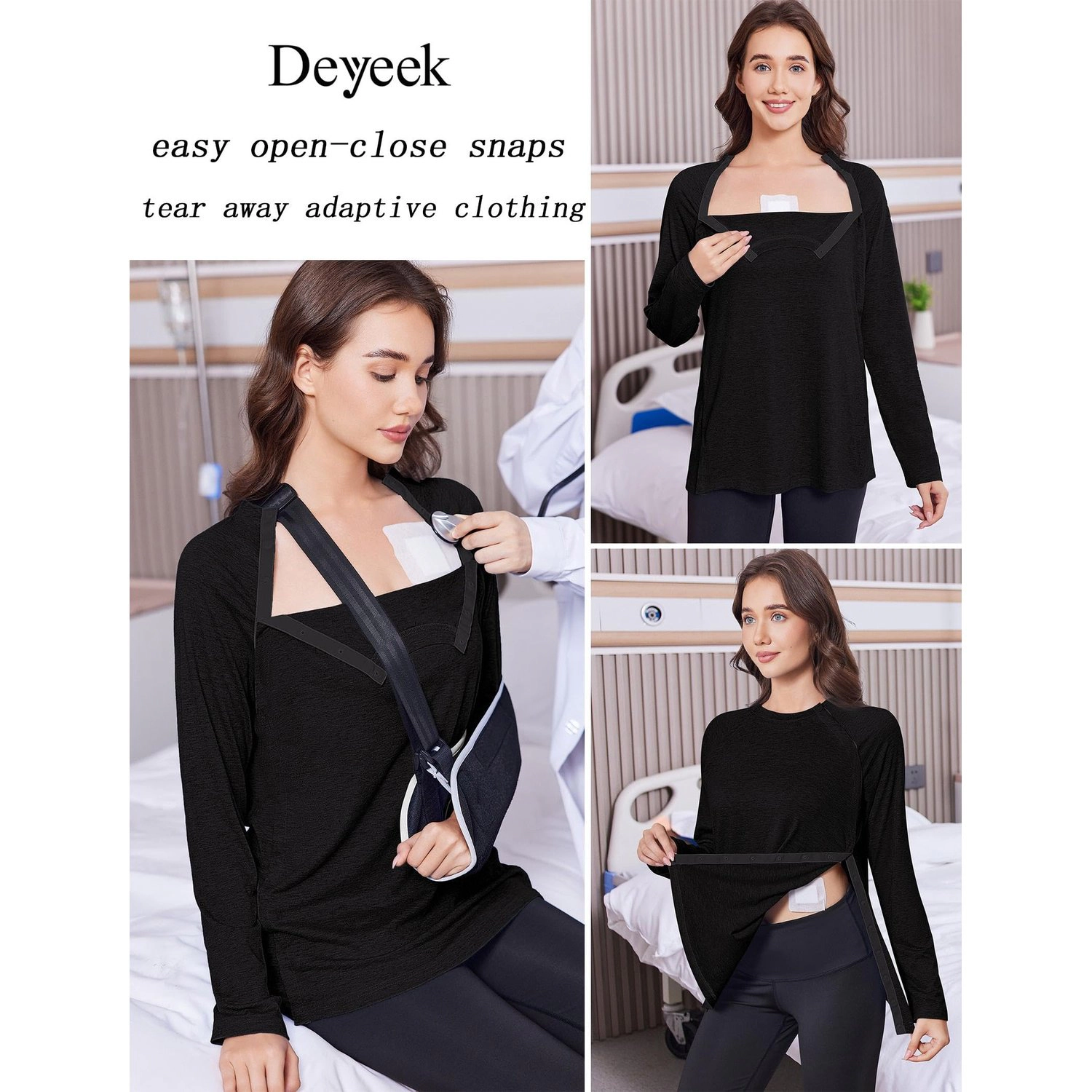 Pinspark Womens Solid Long Sleeve Blouses Fall Wrap V Neck Nursing Casual Tunics