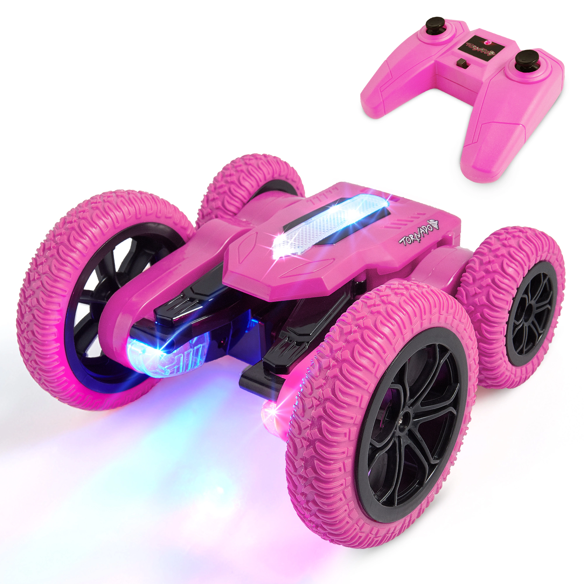 USA Toyz Tornado Extreme RC Car off Road Rechargeable Toys Bright LEDs (Pink)