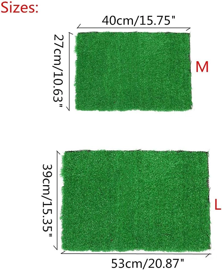 Artificial Grass Potty Pad M Size, Non-Slip Indoor Dog Grass Toilet Mat