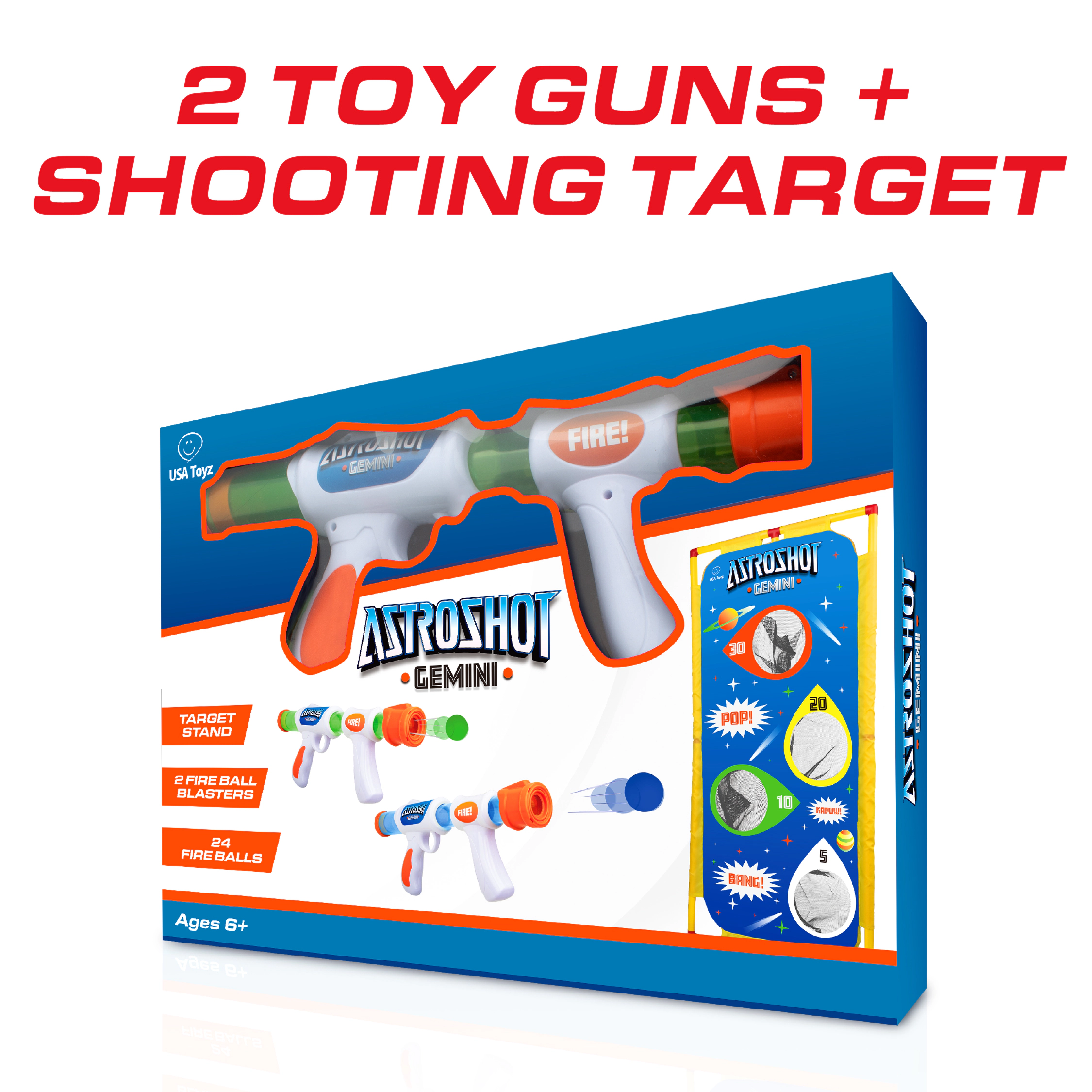 USA Toyz Astroshot Gemini Target Games for Kids - 2pk