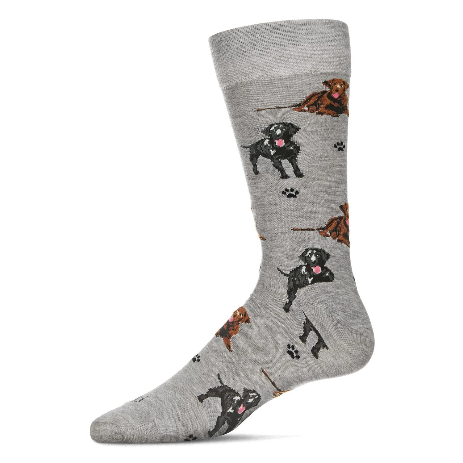 MeMoi Men's Labrador Dogs Bamboo Crew Socks