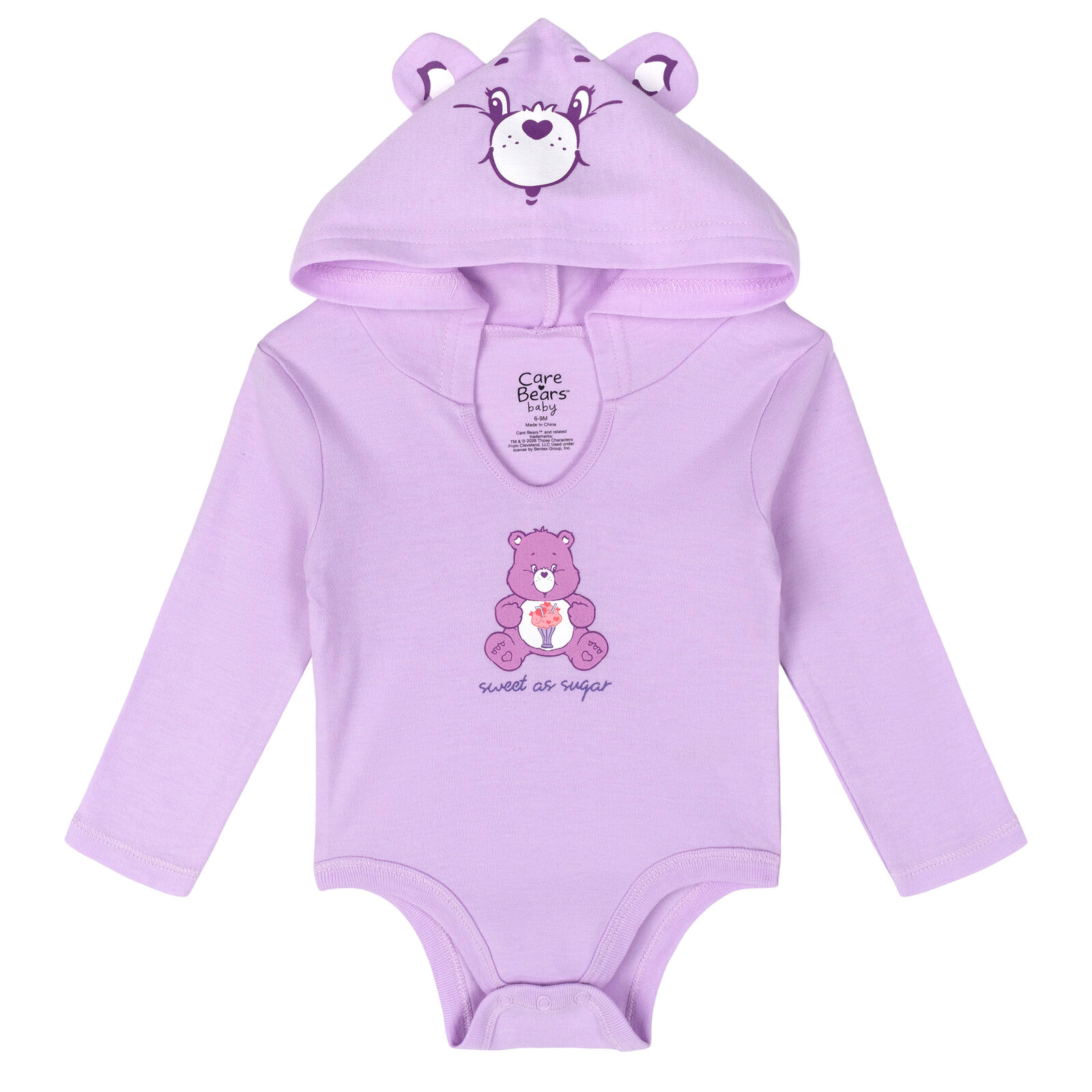 Care Bears Baby Girls' 3-Pack Cosplay Hooded Creepers