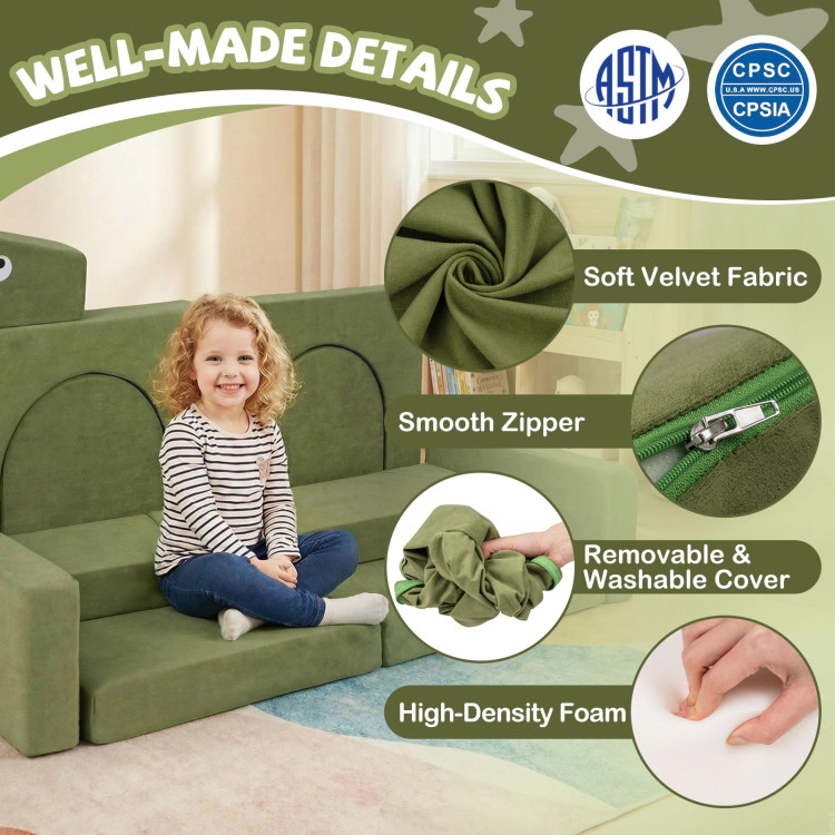 Hivvago 13 Pieces Modular Kids Play Couch For Inspiring Creativity