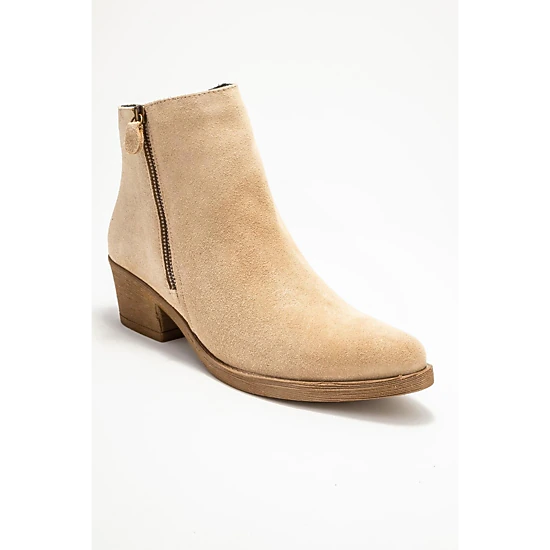 Forever & Always Womens Jayer Leather Double-Zip Block Heel Boots