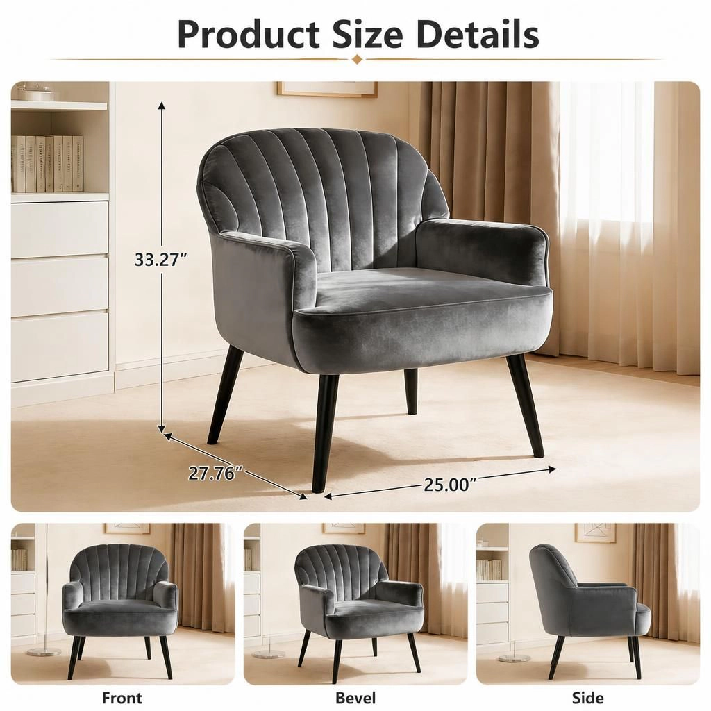 GOODSILO Comfortable Upholstered Accent Chair