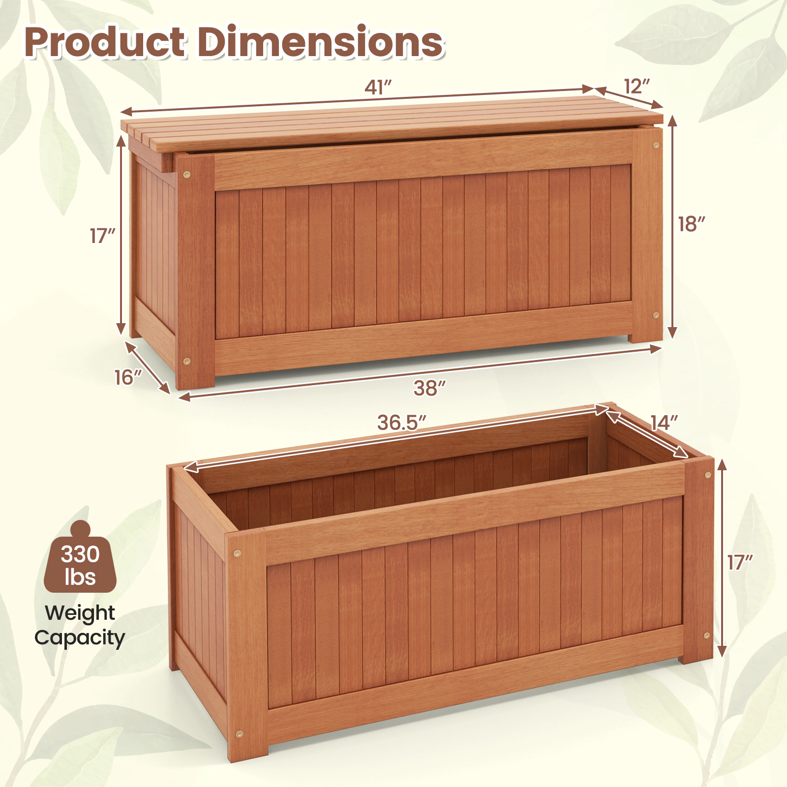 Hivvago Outdoor Plant Container with Seat