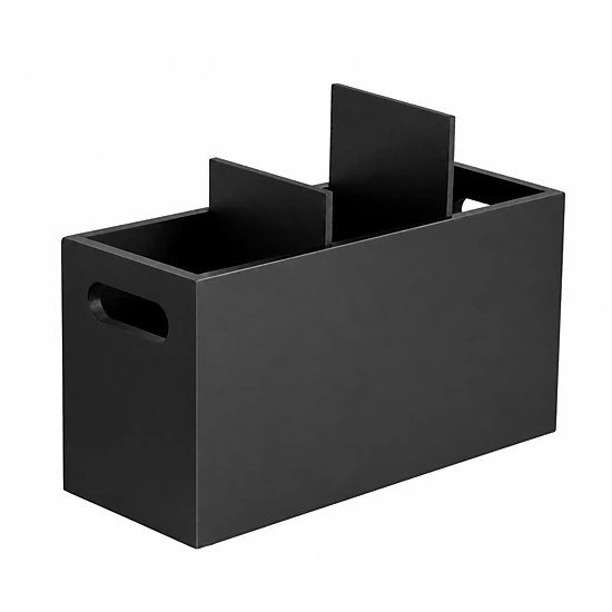 WZK Wooden 3 Compartment Kitchen Utensil Holder