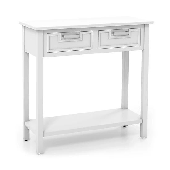 SlickBlue Narrow Console Table with Drawers and Storage Shelf