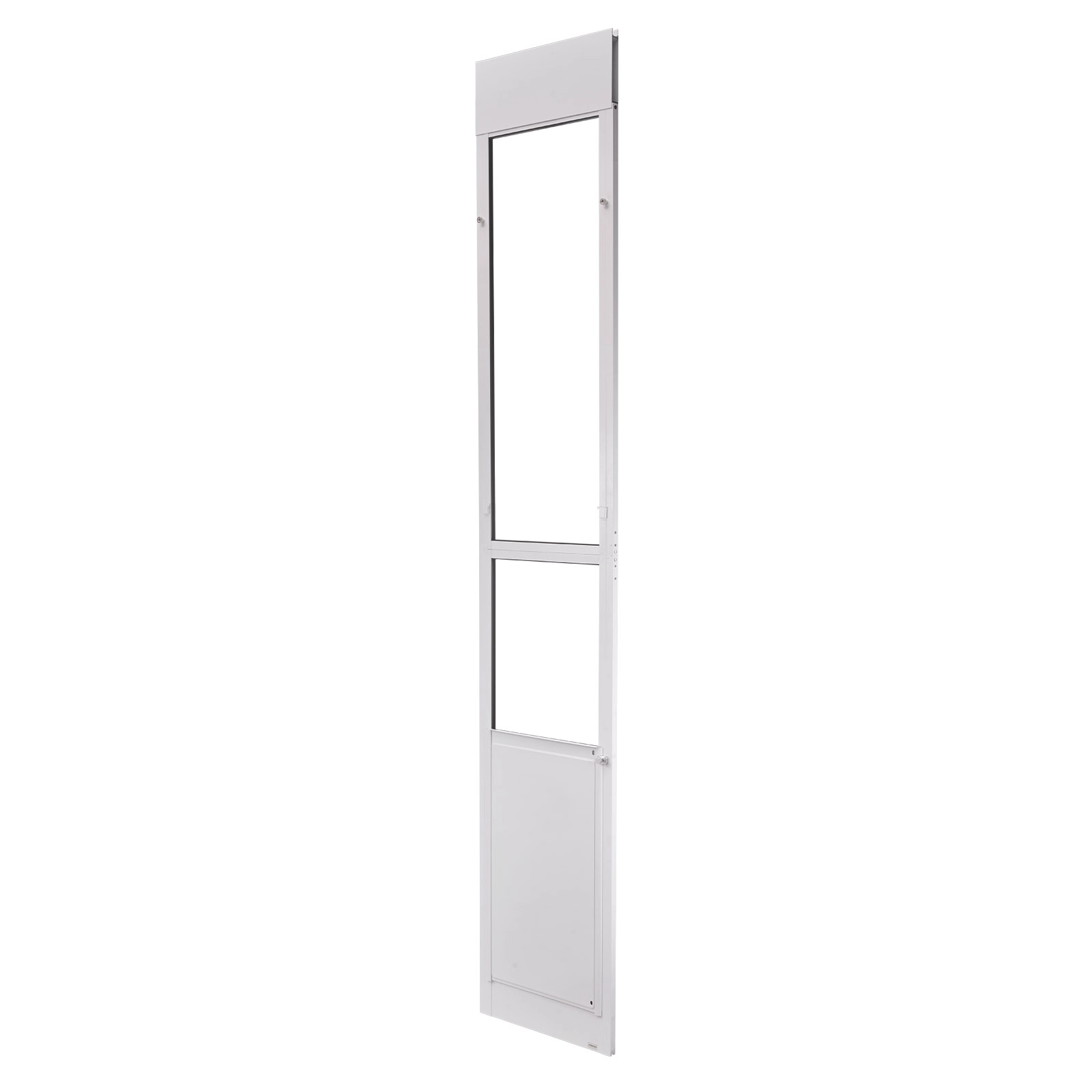 HONGGE Dog Door for Sliding Glass Door 91 to 96 in Adjustable Height Aluminum Alloy Frame with Metal Rotating Hinges