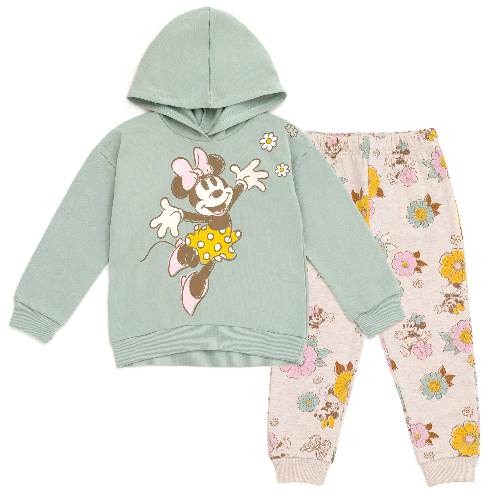 Disney Girls' 2-Piece Fleece Hoodie and Pants Set