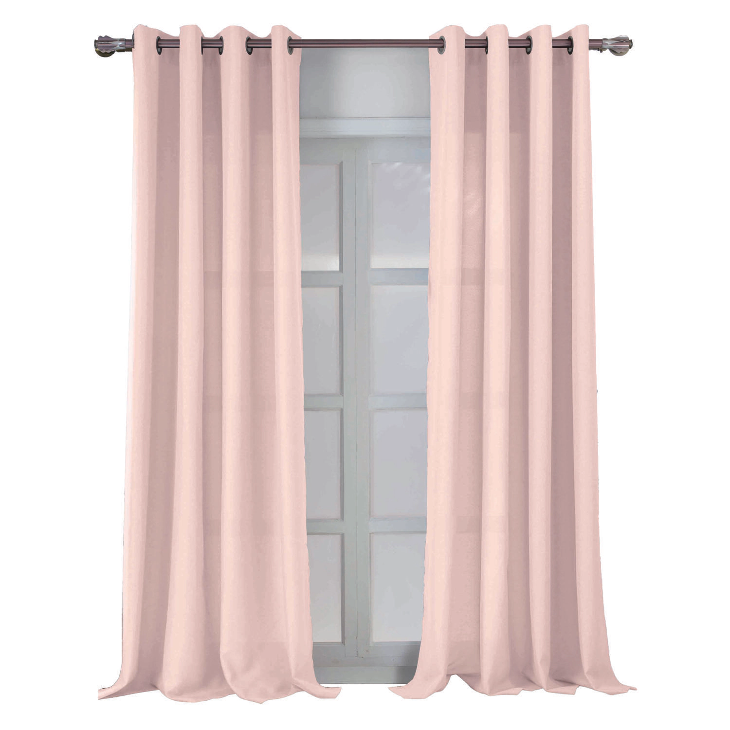 RT Designers Cole Te x tured Grommet Room Darkening Curtain Panel 54 x 84 Peach