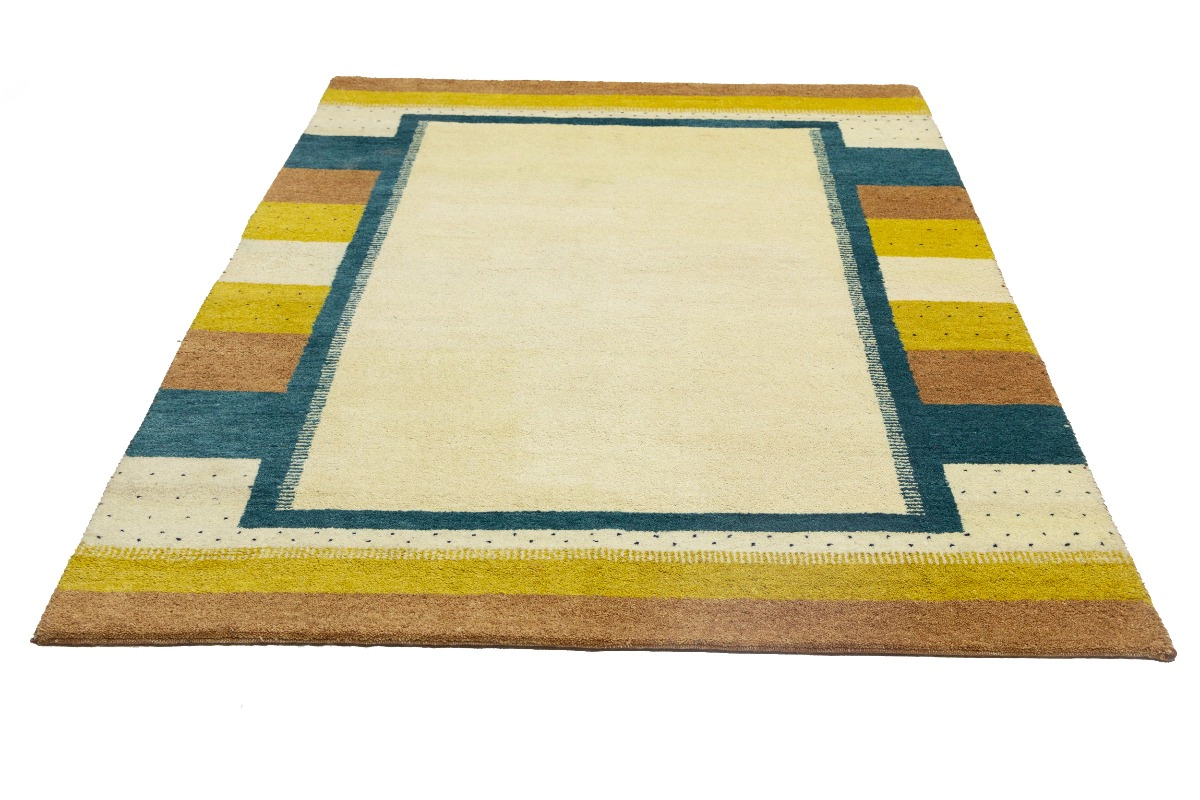 Magic Rugs Cream Border Tribal 6X8 Indo-Gabbeh Oriental Rug