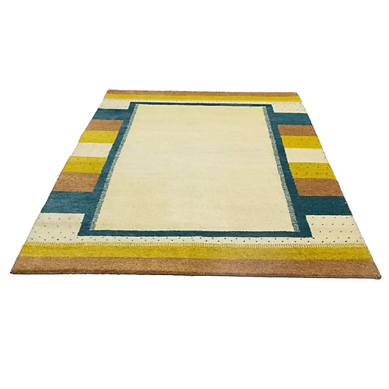 Magic Rugs Cream Border Tribal 6X8 Indo-Gabbeh Oriental Rug