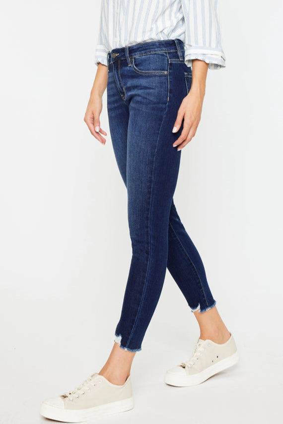 KanCan Women's Essentials Mid Rise Ankle Skinny Jeans Willowbrook
