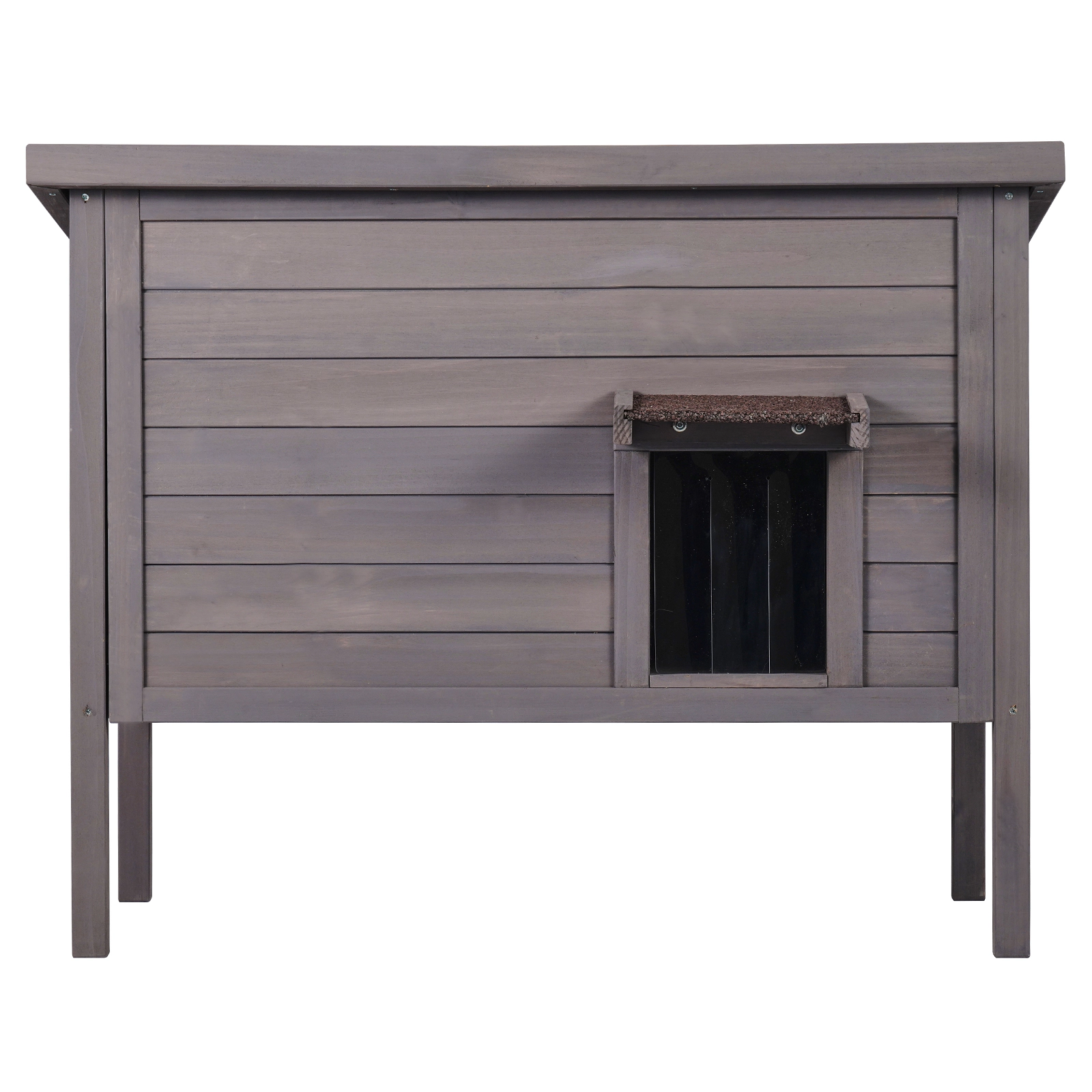 HONGGE Outdoor Cat House Weatherproof Feral Cat Shelter for Multiple Cats Outdoor Wooden Cat Rabbit House with