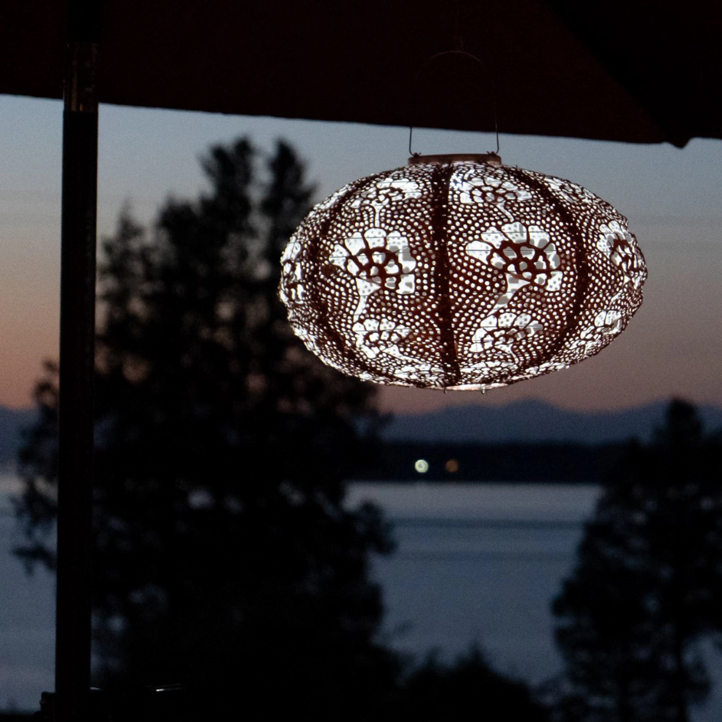 Allsop Home & Garden Stella Luxe Oval Yarrow LED Lantern Battery Powered