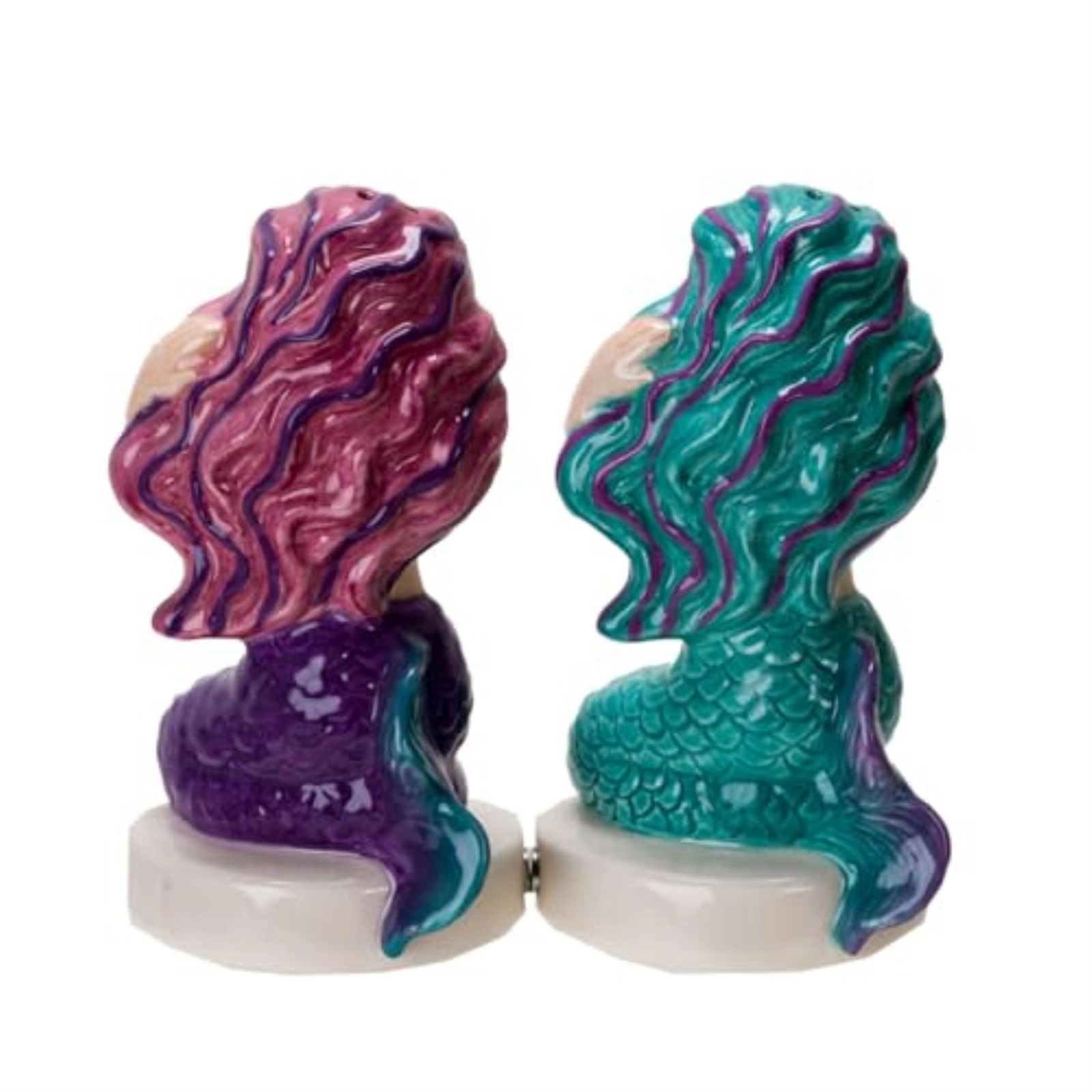 Pacific Giftware Seaside Serenade Mermaids Ceramic Magnetic Salt and Pepper Shaker Set