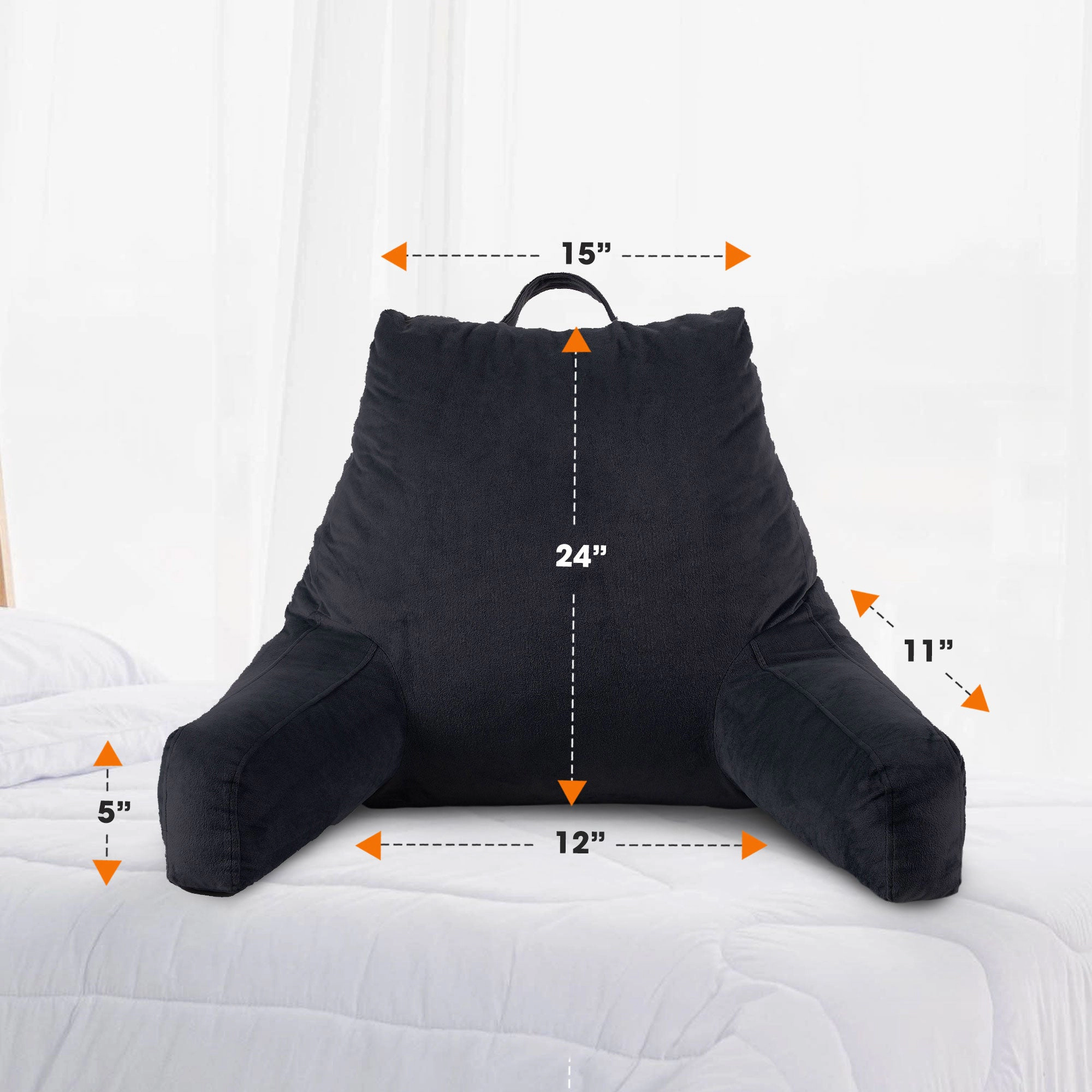 Cheer Collection Shredded Memory Foam TV Reading and Gaming Pillow