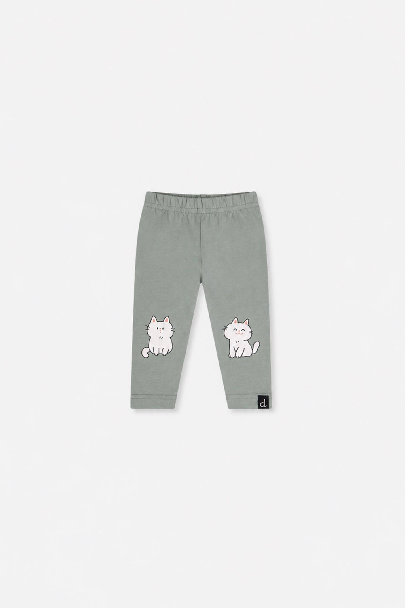 Deux par Girls Cat Knee Detail Organic Cotton Leggings