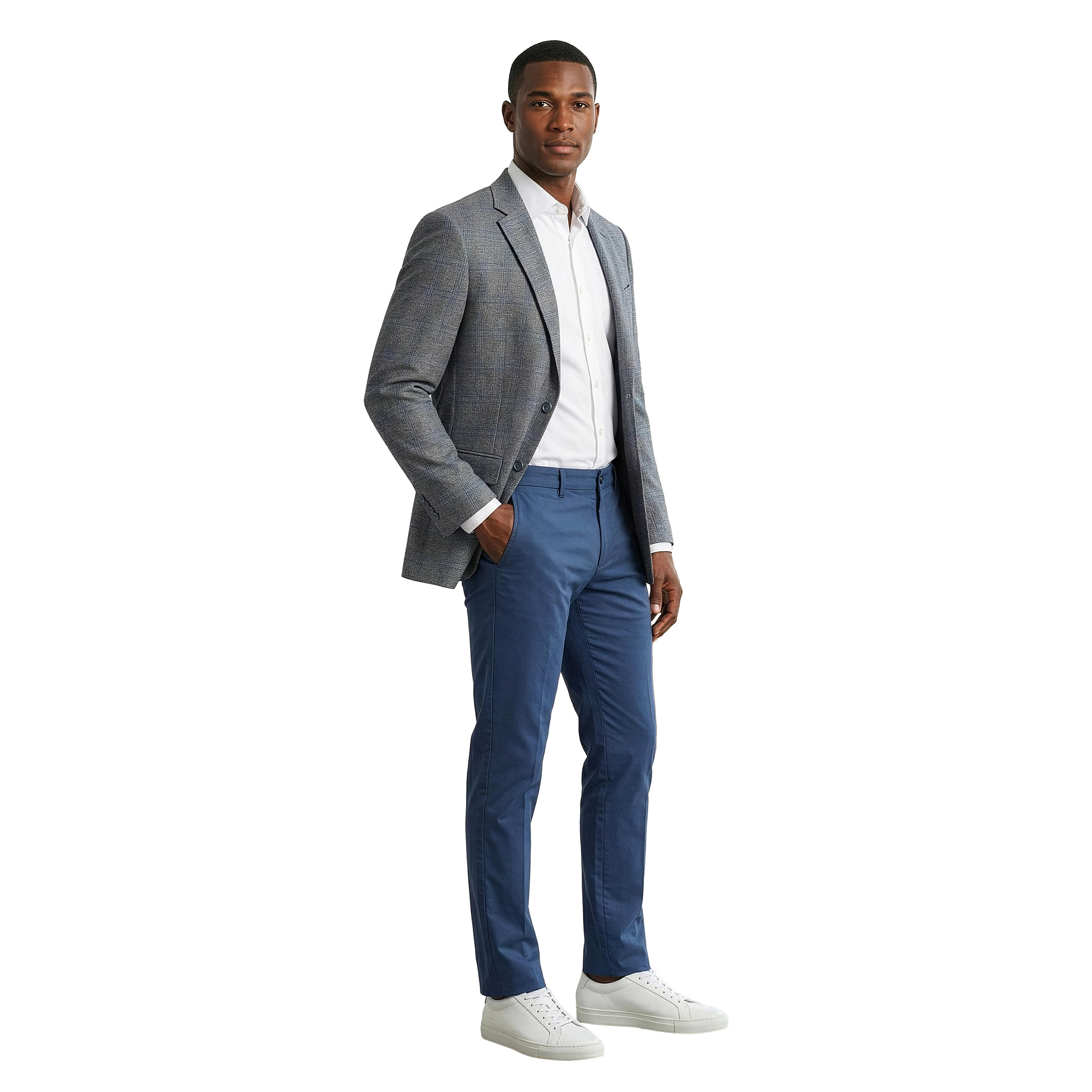 ZeGarie Mens Regular Fit Plaid Sport Coat
