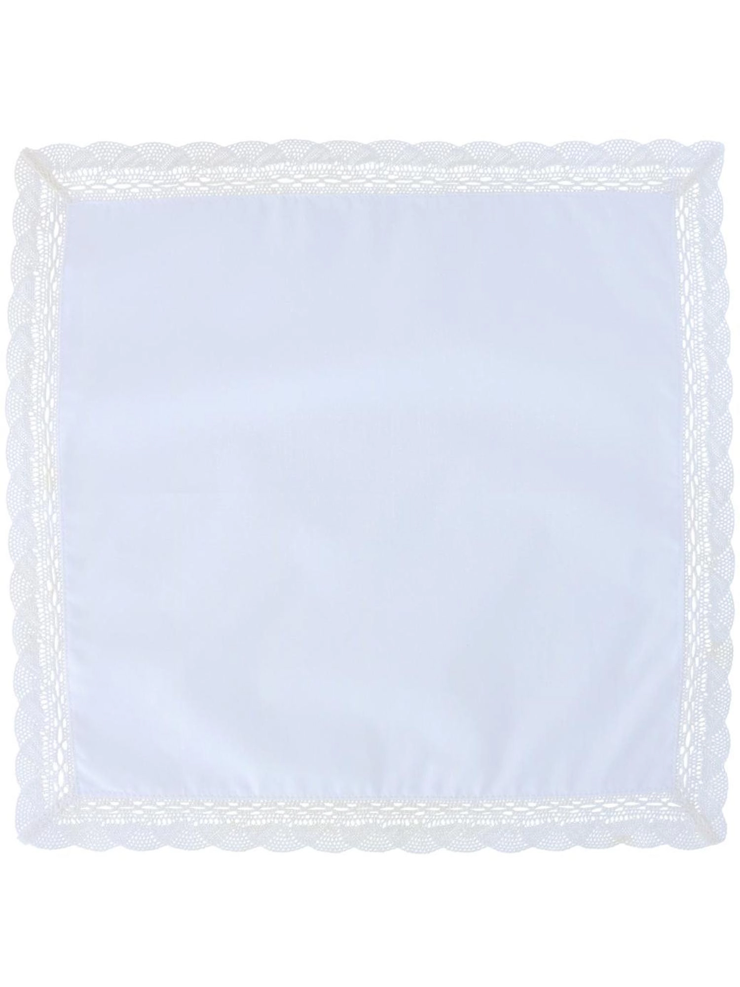 CTM® Women's Audrey Grace Fan Lace Handkerchief