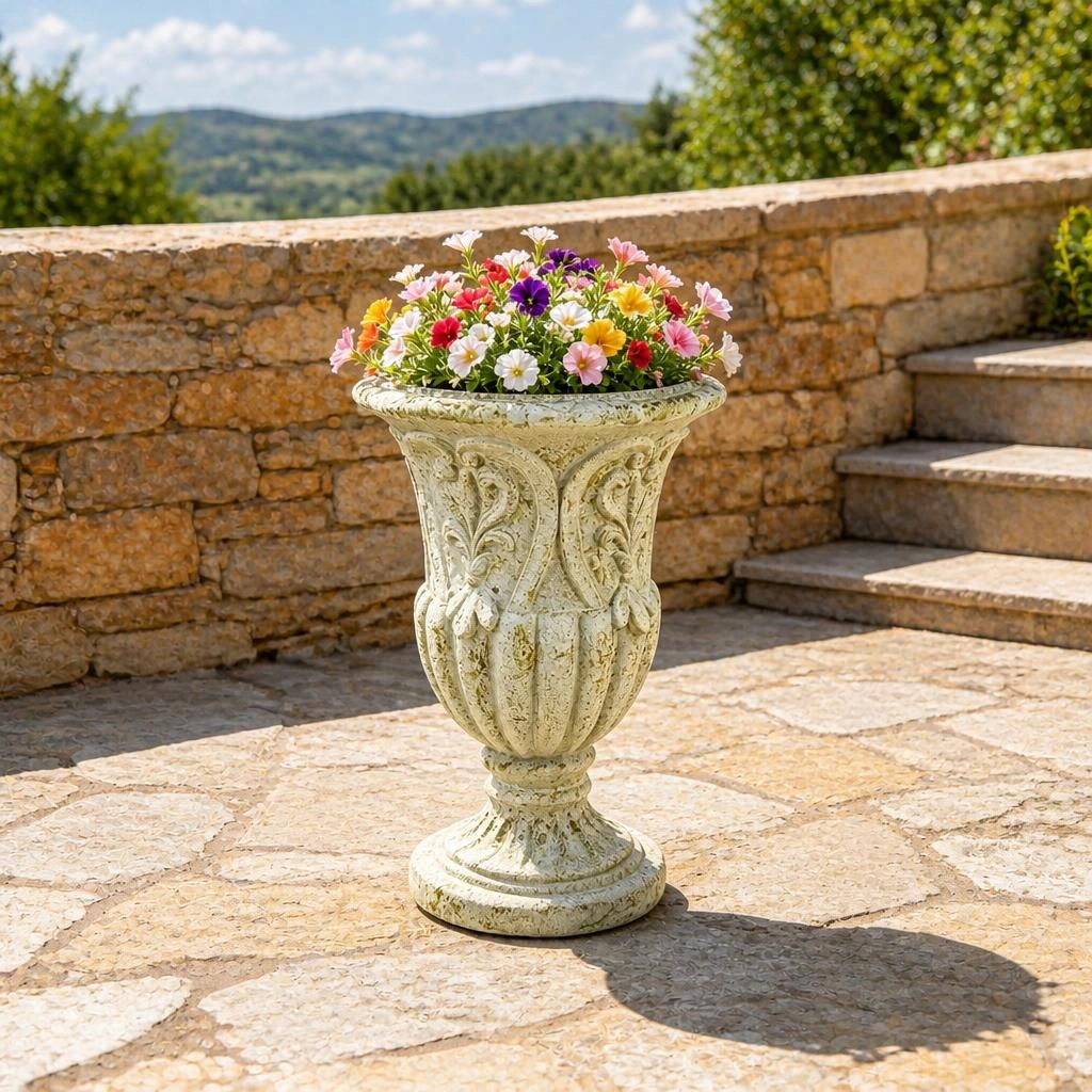 WOW PIONEER Tall Round Durable MgO Planter