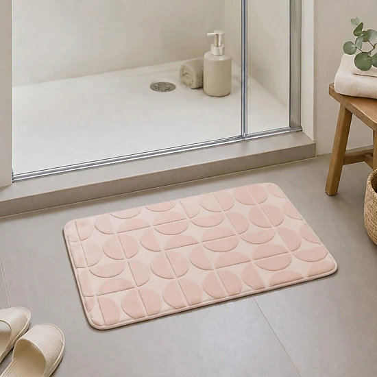 Evideco French Home Goods Memory Foam Bath Mat 19.7 x 31.5 in, Quick-Dry Microfiber, Slip-Resistant