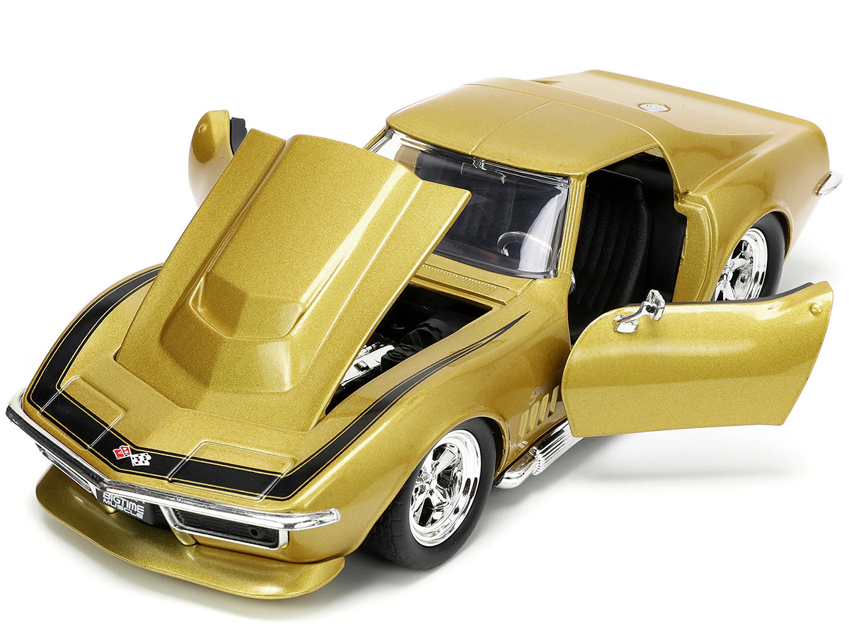 Jada 1969 Chevrolet Corvette Stingray ZL-1 Gold Metallic with Black Stripe "Bigtime Muscle" Series 1/24