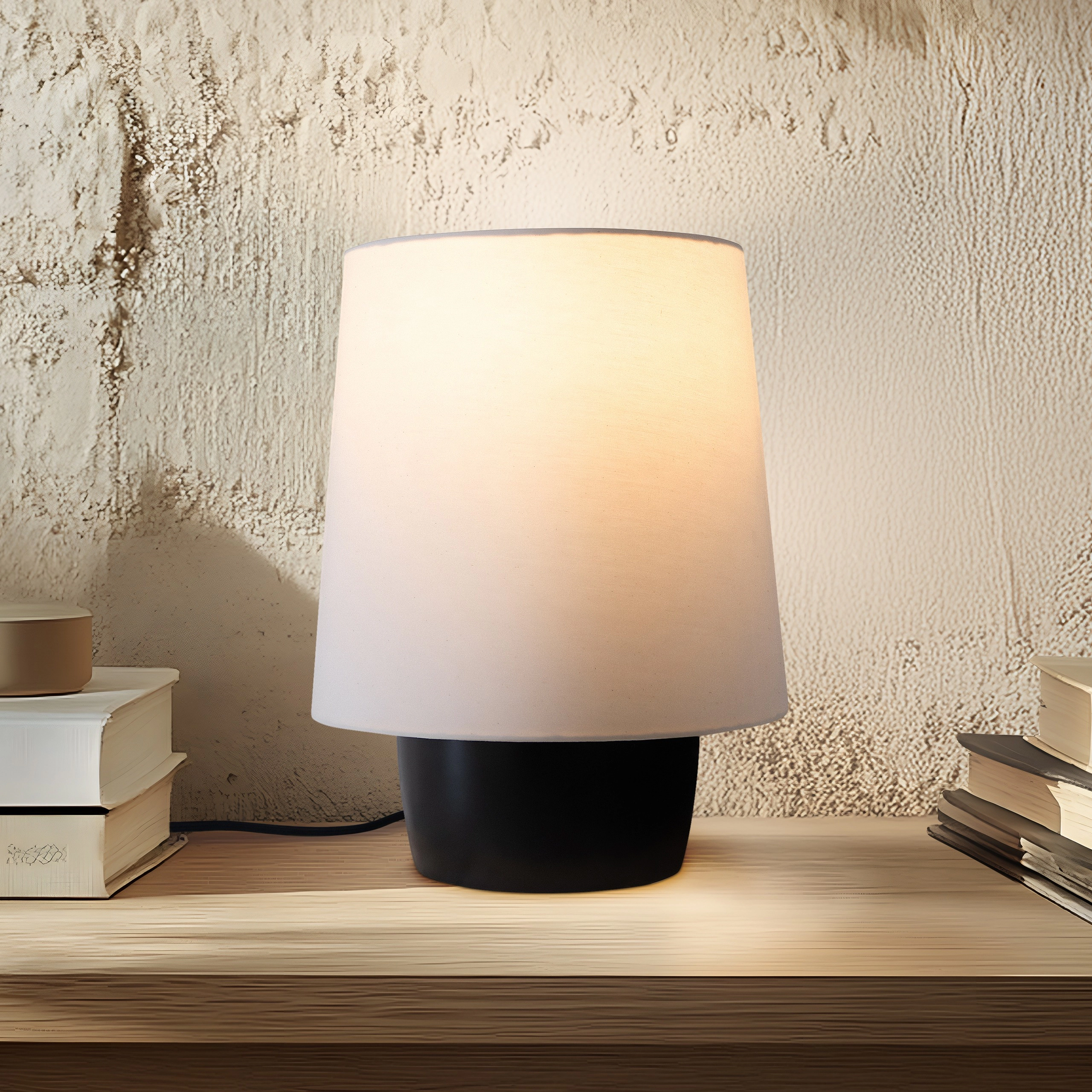 Brightech Dan Ceramic Drum Desk Lamp