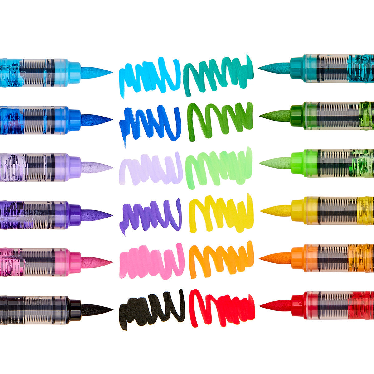 KINGART PRO Acrylic Brush Pens - 12 Vibrant Colors