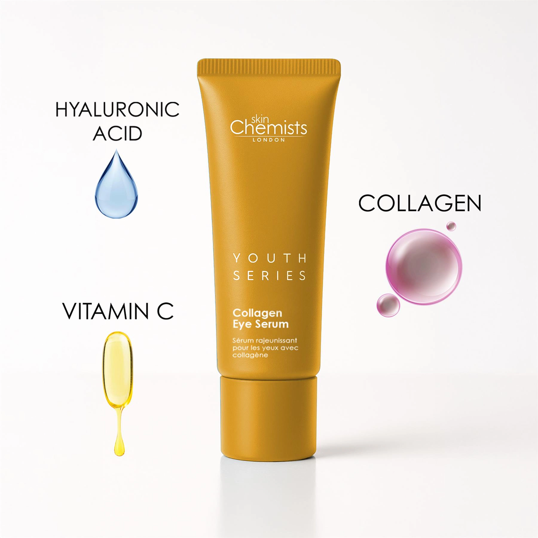 skinChemists Collagen Eye Serum 15ml - Anti-Aging for Loss of Firmness and Fine Lines