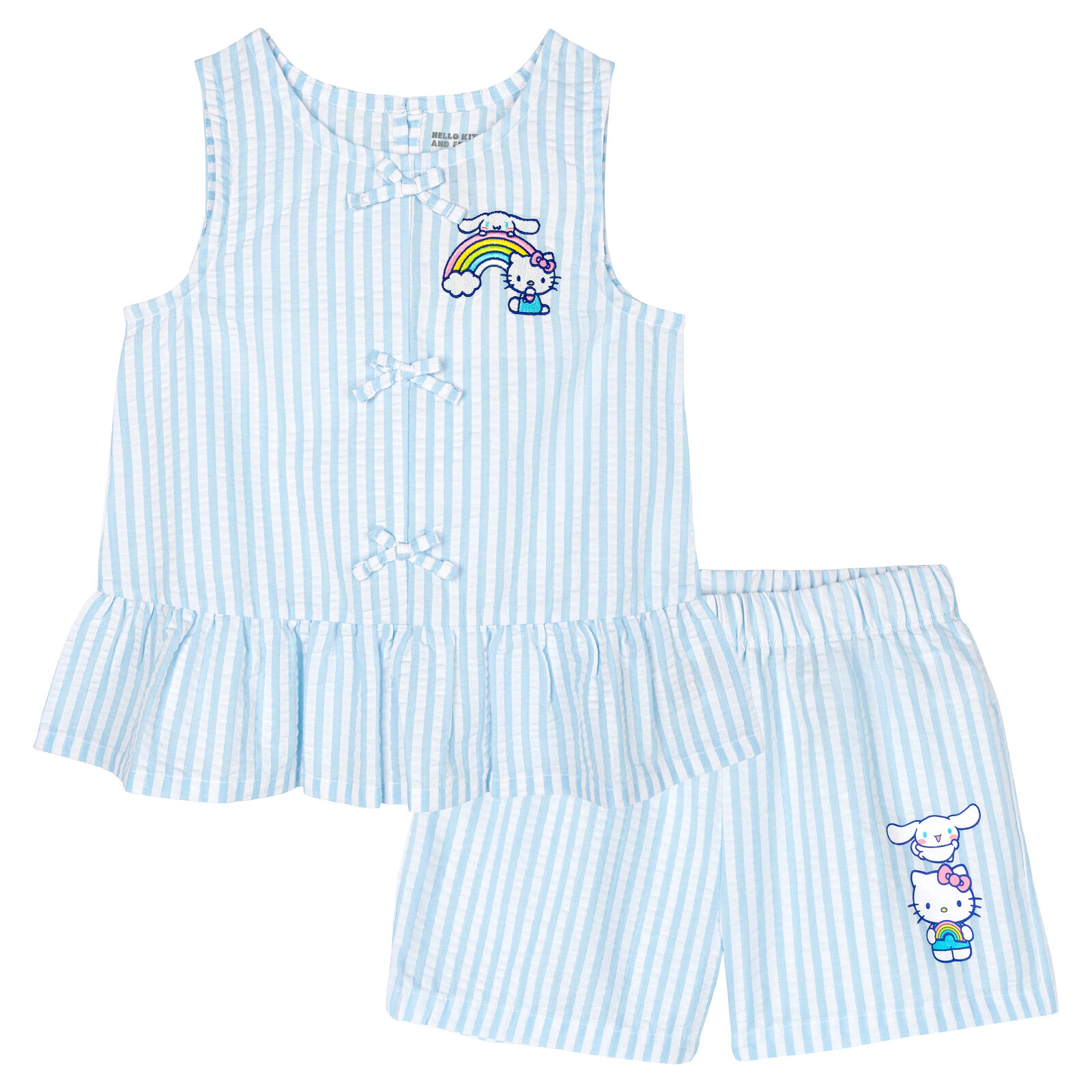 Hello Kitty Girls' 2-Piece Sleeveless Top and Shorts Set