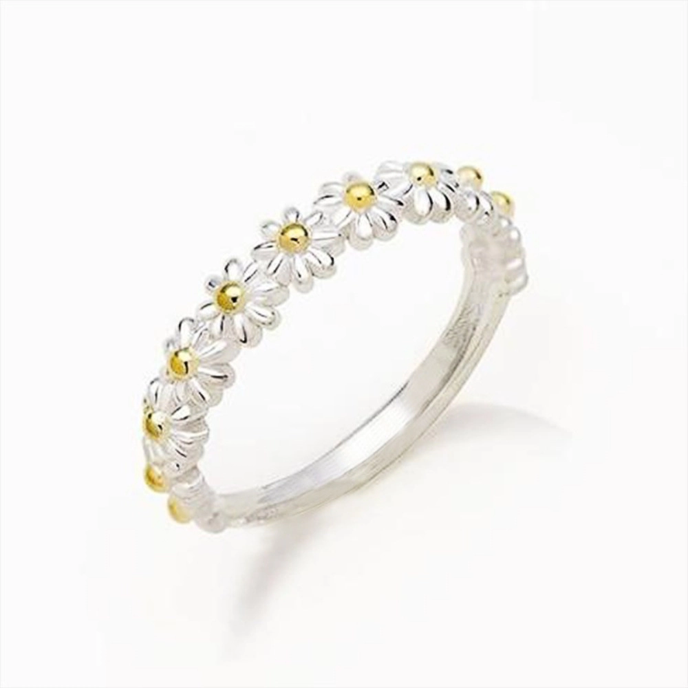 Little Daisy Flower Ring I Think About You Every Daisy Ring Wedding Band Ring