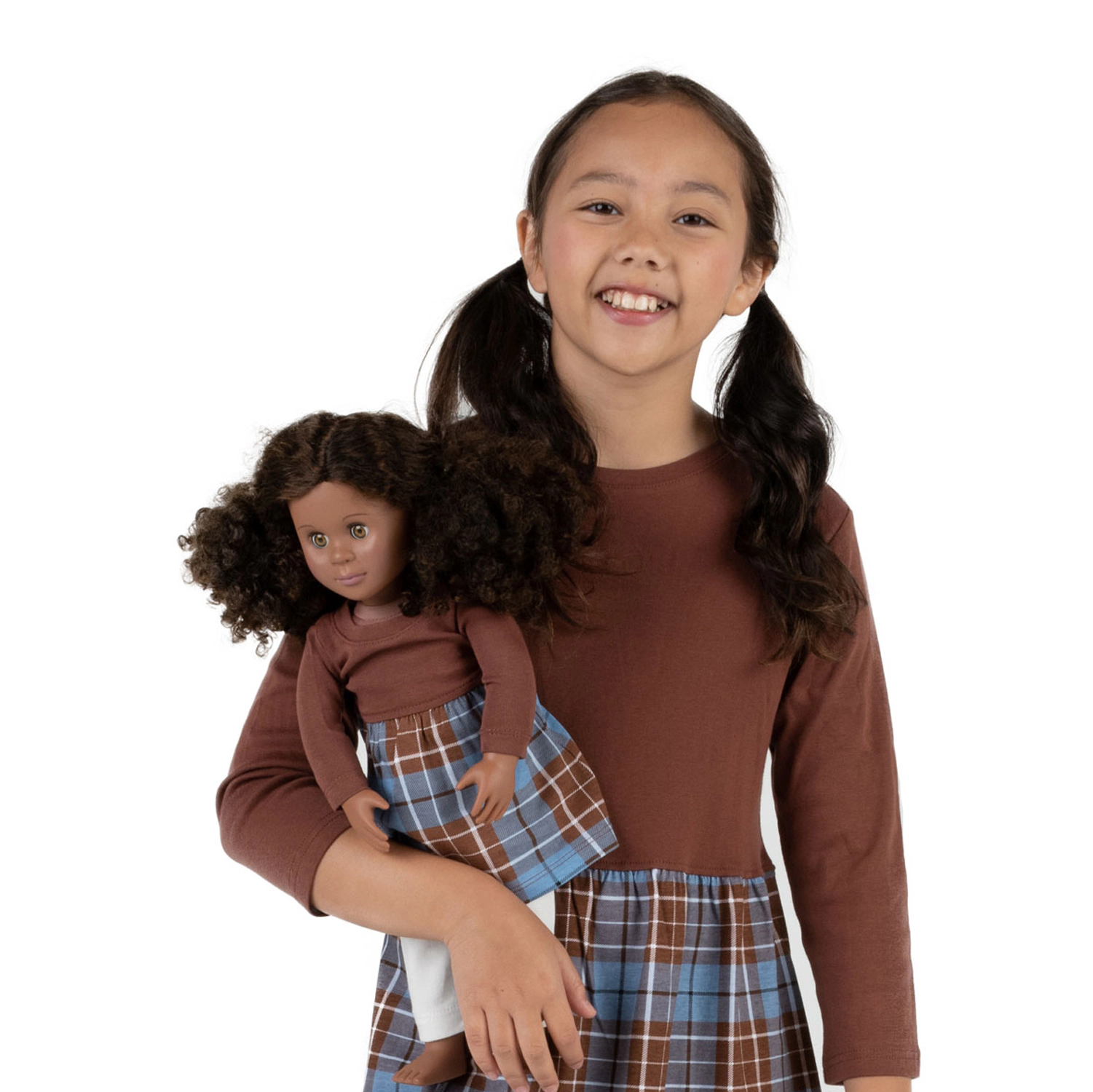 Leveret Girl & Doll Matching Plaid Cotton Skirt Dress