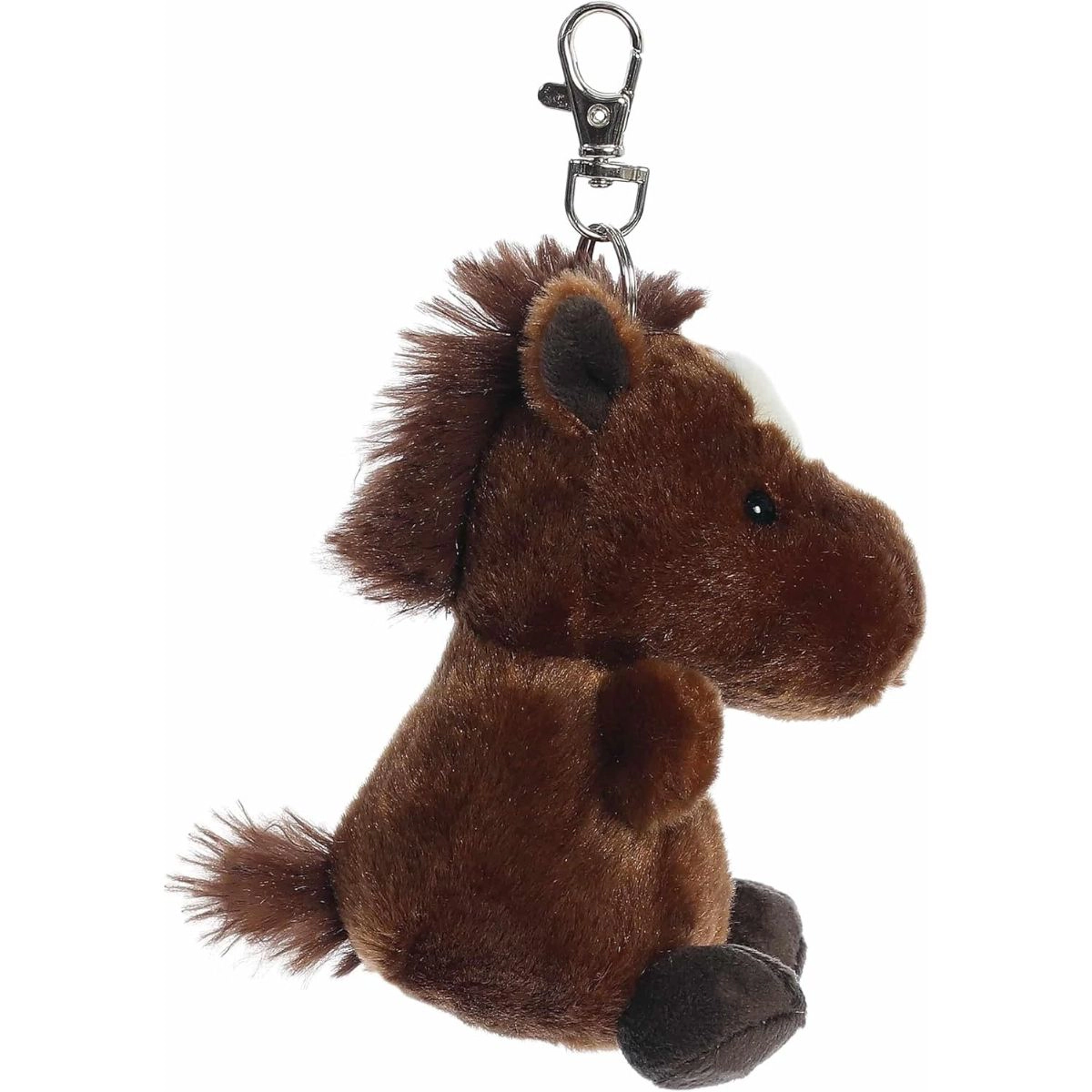 Aurora Palm Pals Truffle Brown Horse Clip-On 4-Inch Stuffed Animal Plush