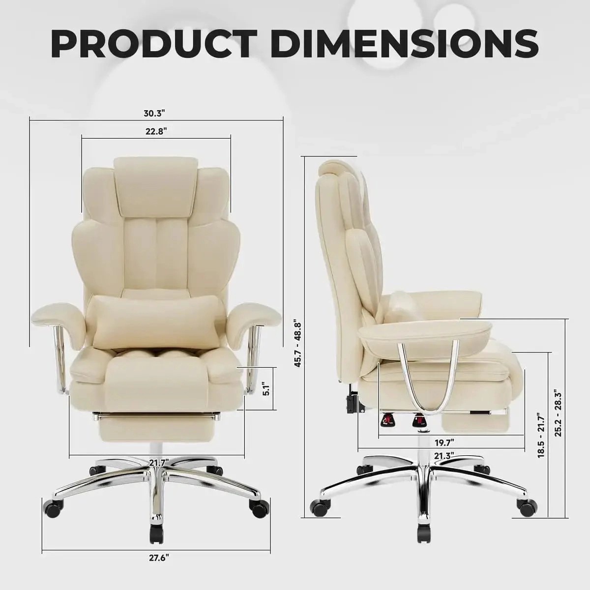 Platinum-Level Office Chairs Platinum-Level Premium Big And Tall Leather Executive Office Chair Reclining High Back