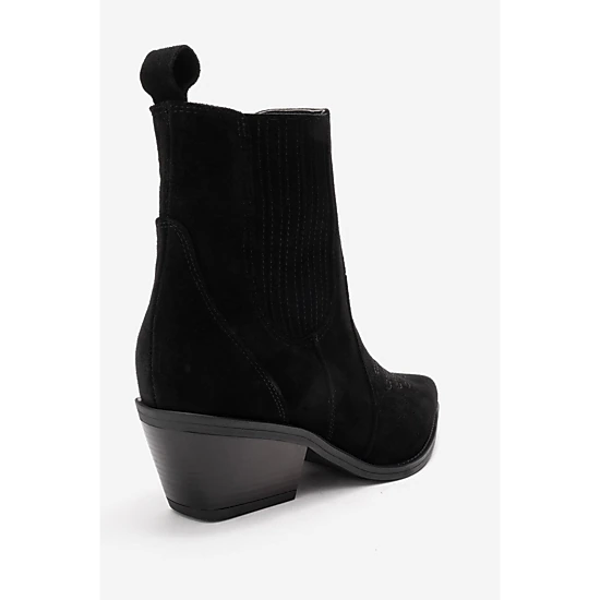 Forever & Always Womens Julieta Leather Block Heel Western Boots