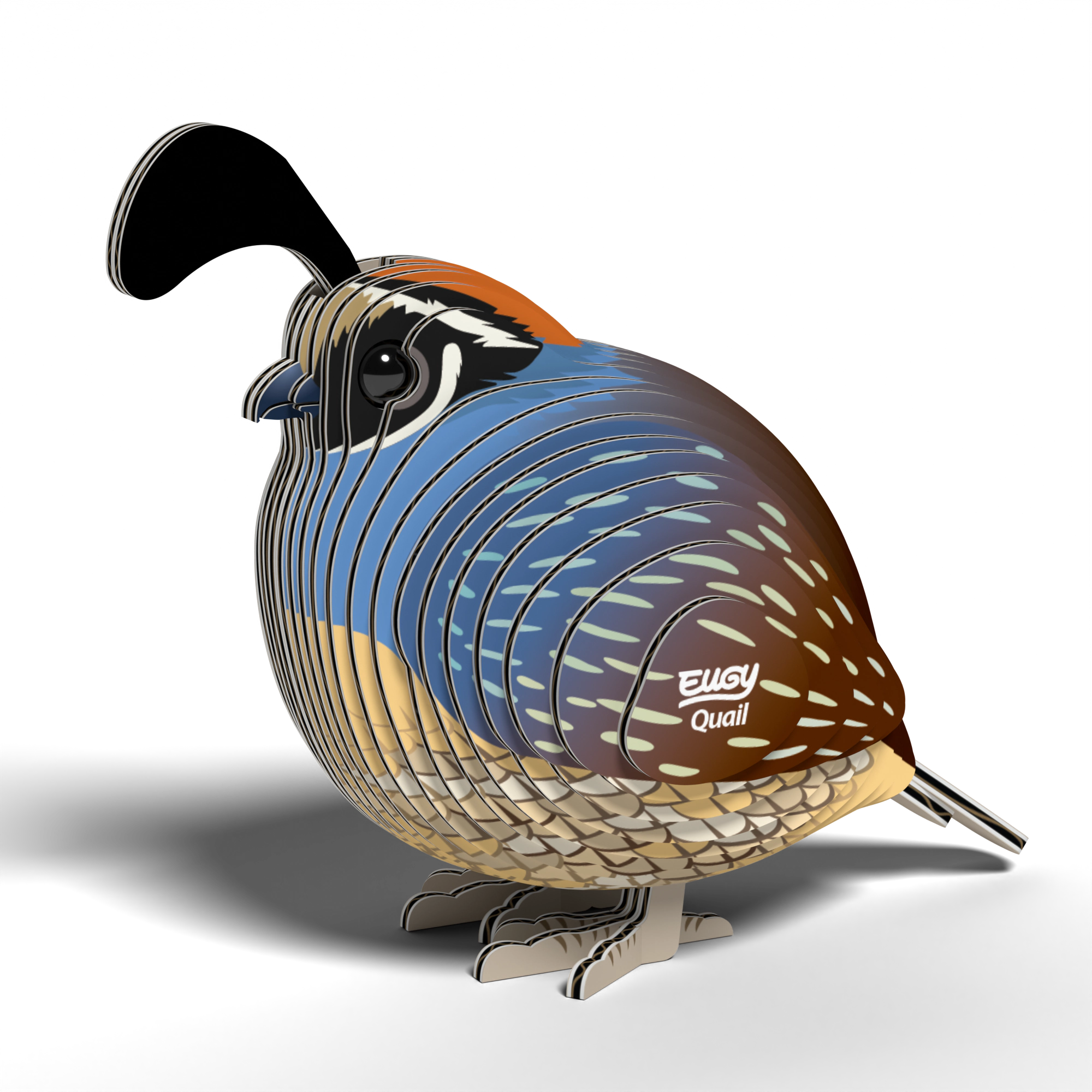 EUGY Quail 3D Puzzle - contains 33 puzzle pieces
