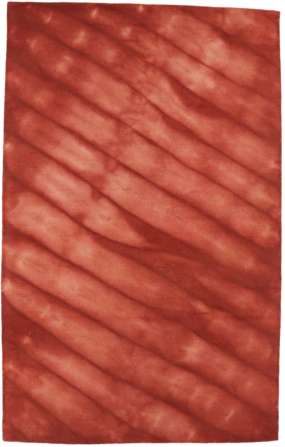 Magic Rugs Maroon Red Tie-Dye 5X8 Hand-Tufted Modern Rug