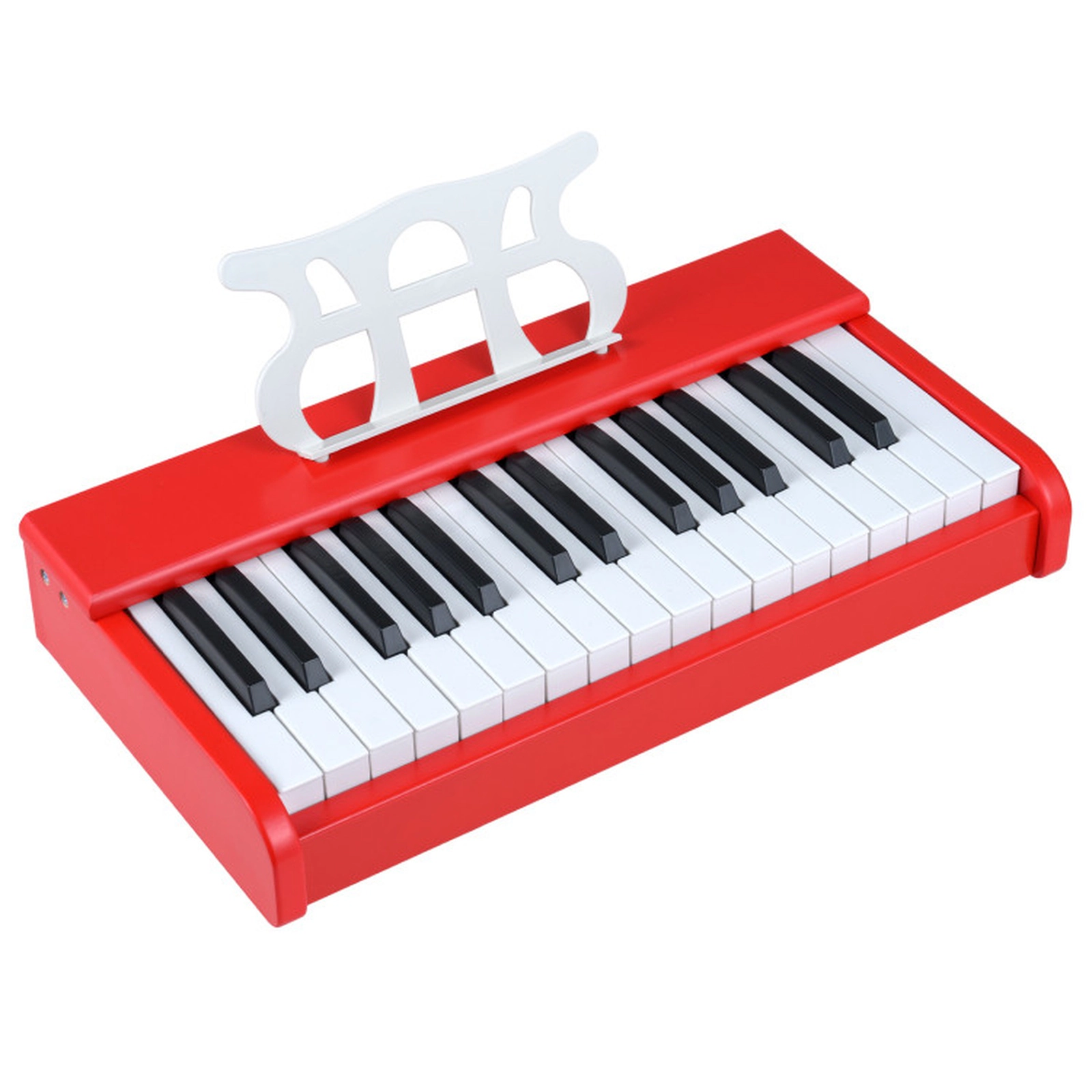 SUGIFT 30-Key Digital Kids Piano Keyboard with Music Stand for 3+ Years Old Beginners Red Battery-Powered