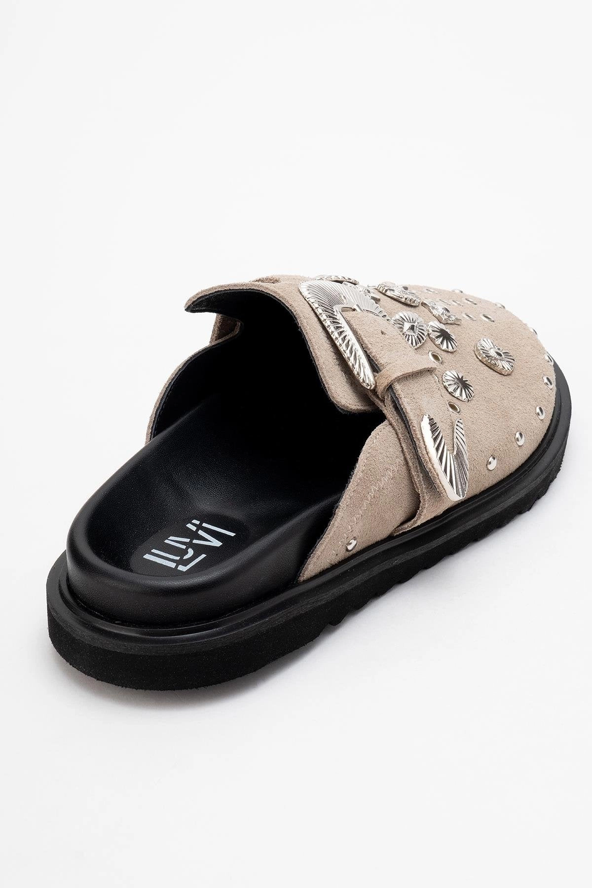 Forever & Always Womens Maril Leather Buckle Sandals